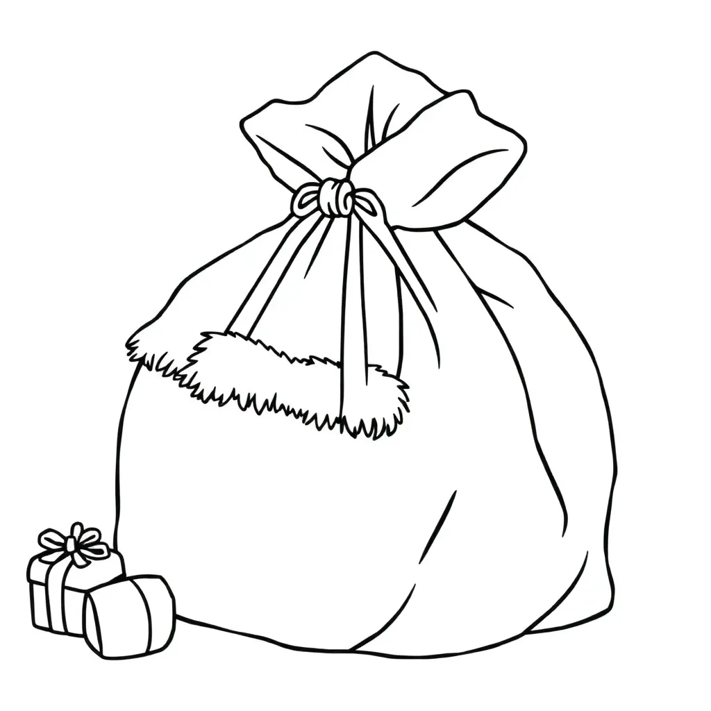 Sinterklaas Zak Cadeaus Feestdagen Seizoenen Kinderen coloring page for children
