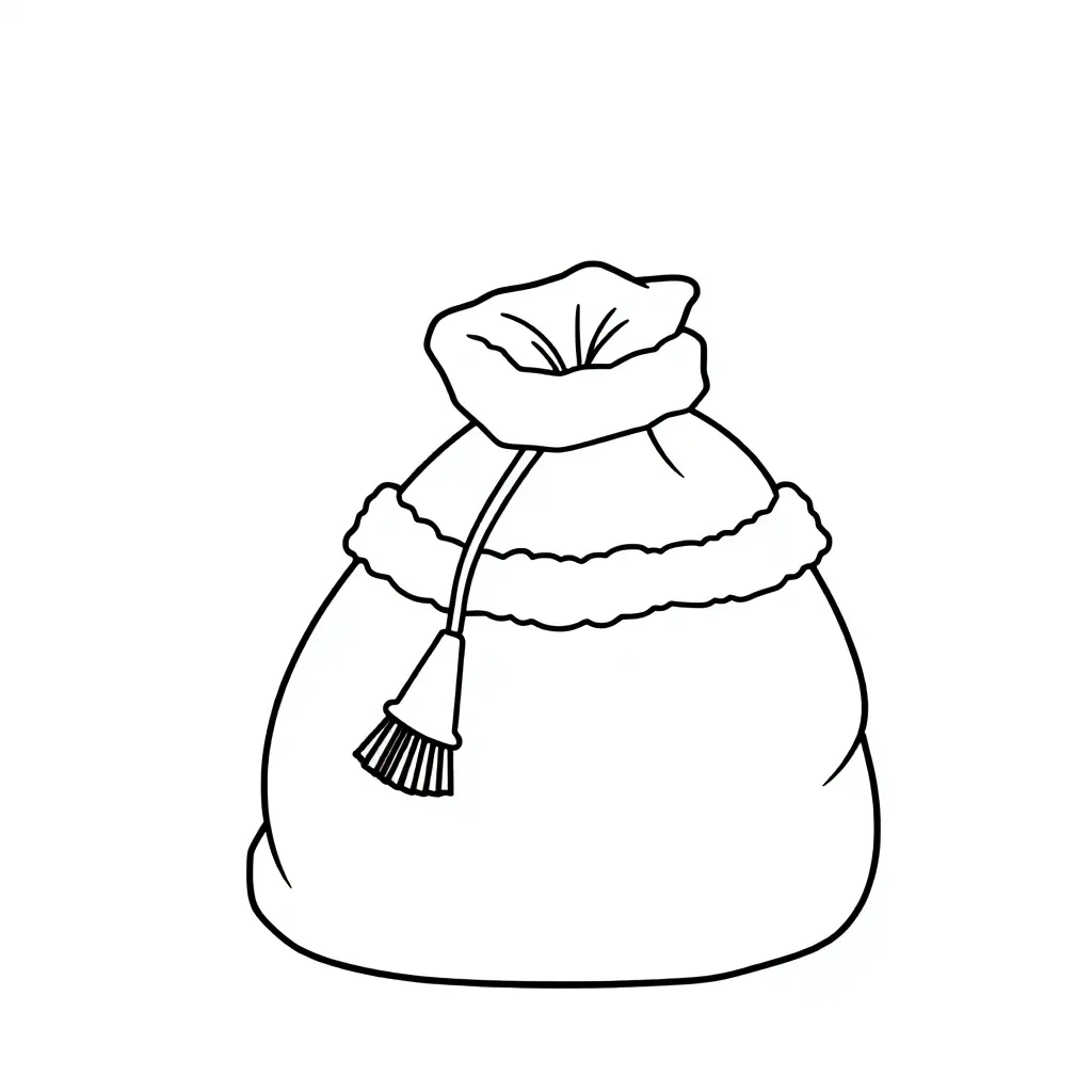Sinterklaas Zak Feestdagen Seizoenen Cadeau Surprise coloring page for children