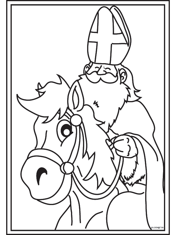 Sinterklaas03 coloring page for children