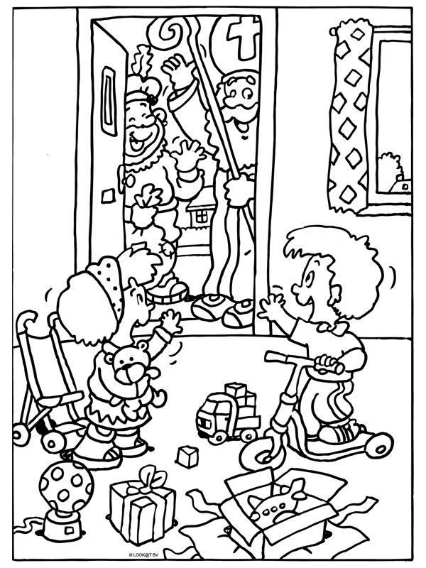 Sinterklaas13 coloring page for children