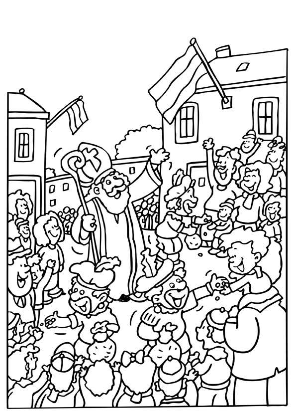 Sinterklaas35 coloring page for children