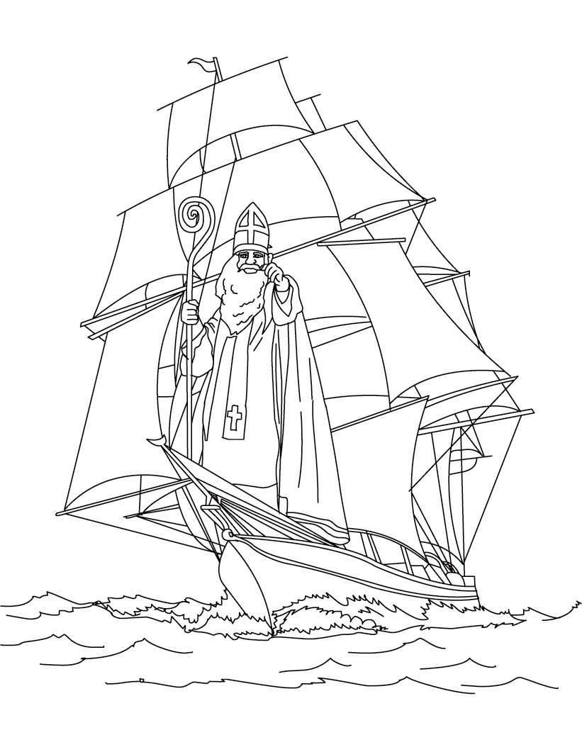 Sinterklaas45 coloring page for children
