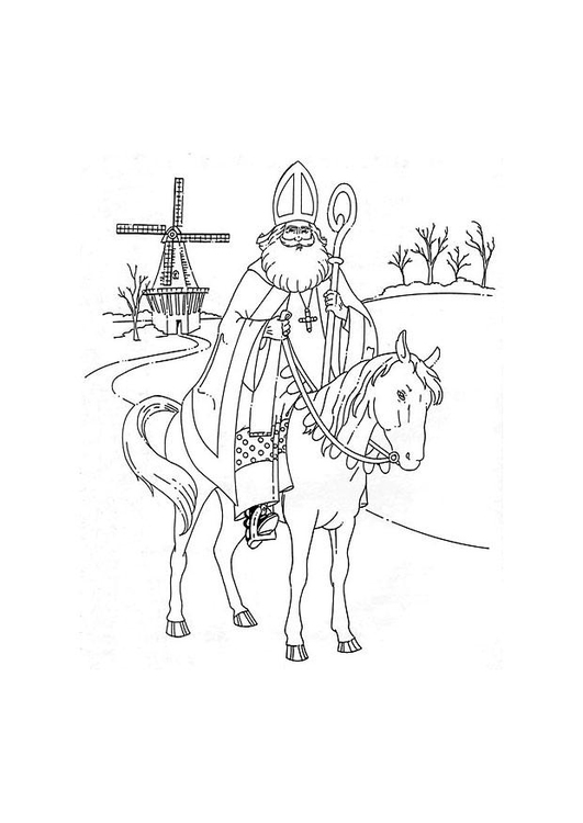 Sinterklaas55 coloring page for children