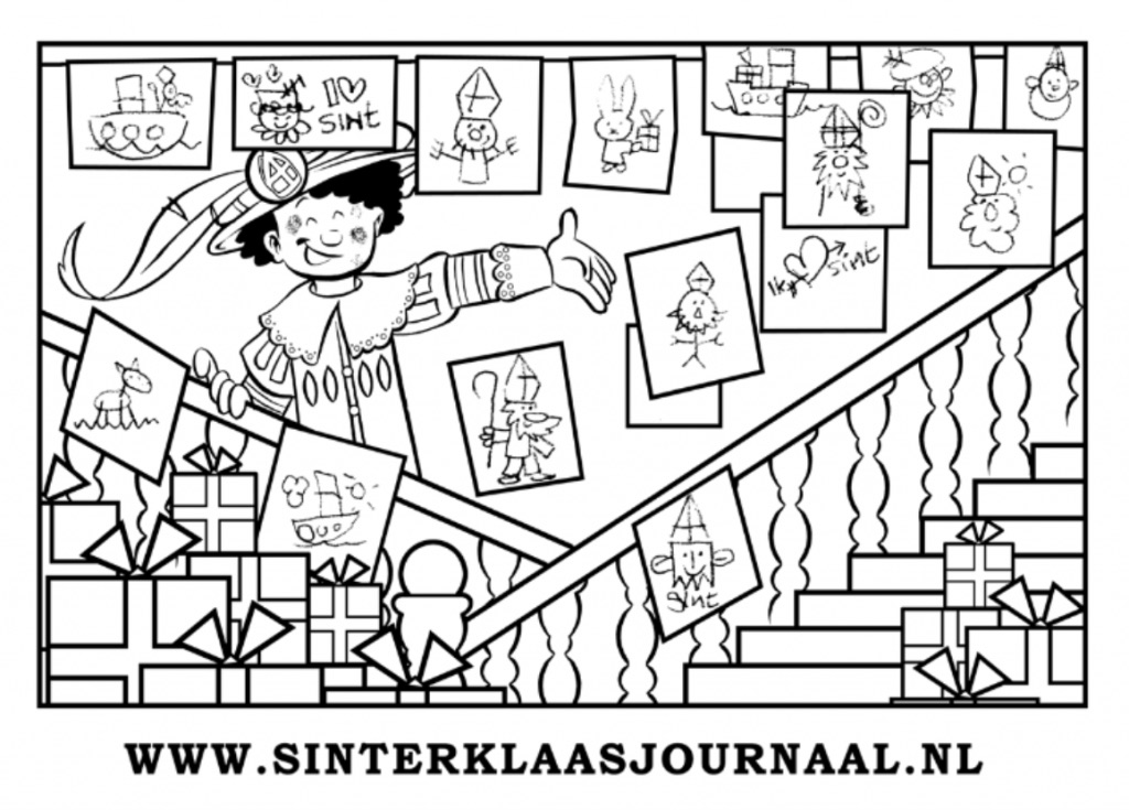 Sinterklaasjournaal 2 coloring page for children