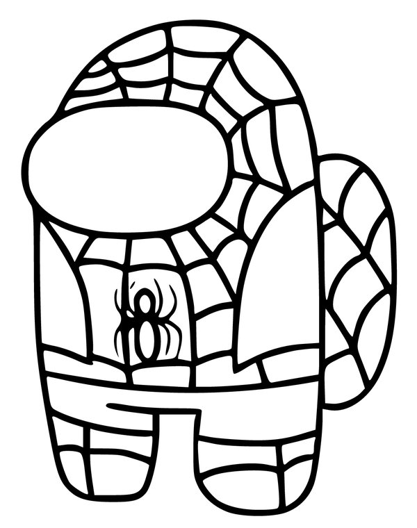 Spiderman Among Us coloring page for children