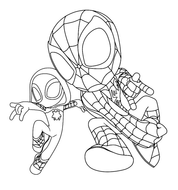 Spiderman Spidey und Freunde coloring page for children