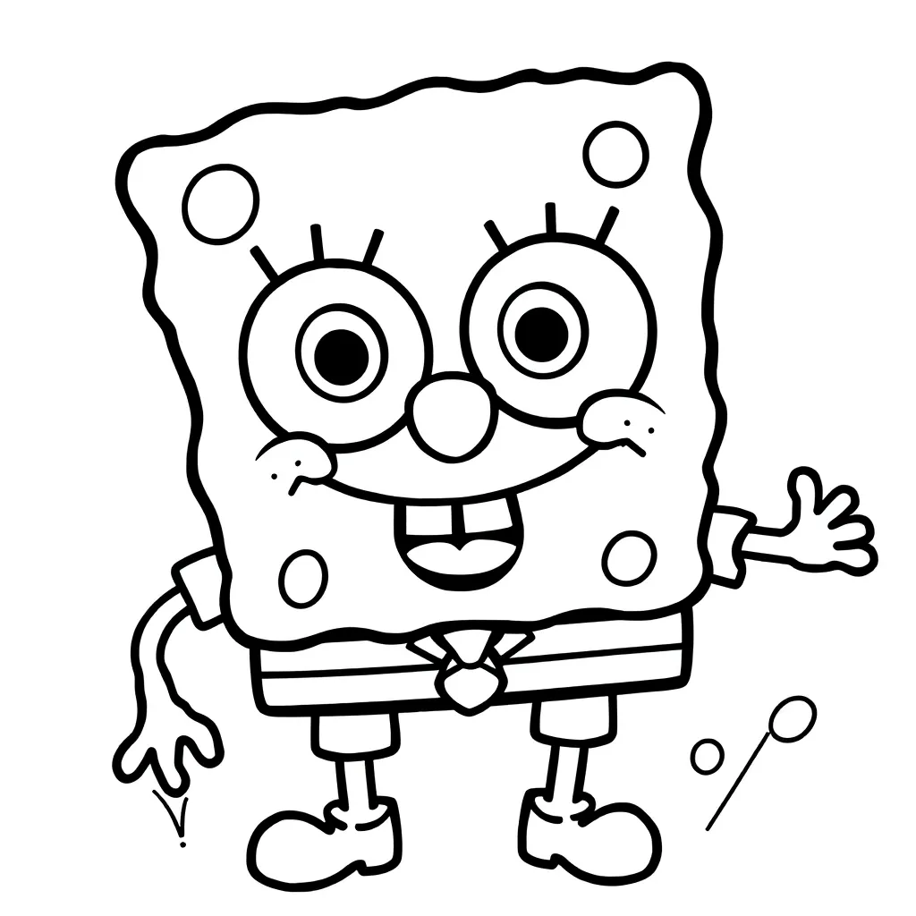 Spongebob Cartoon Nickelodeon Grappig Creatief coloring page for children