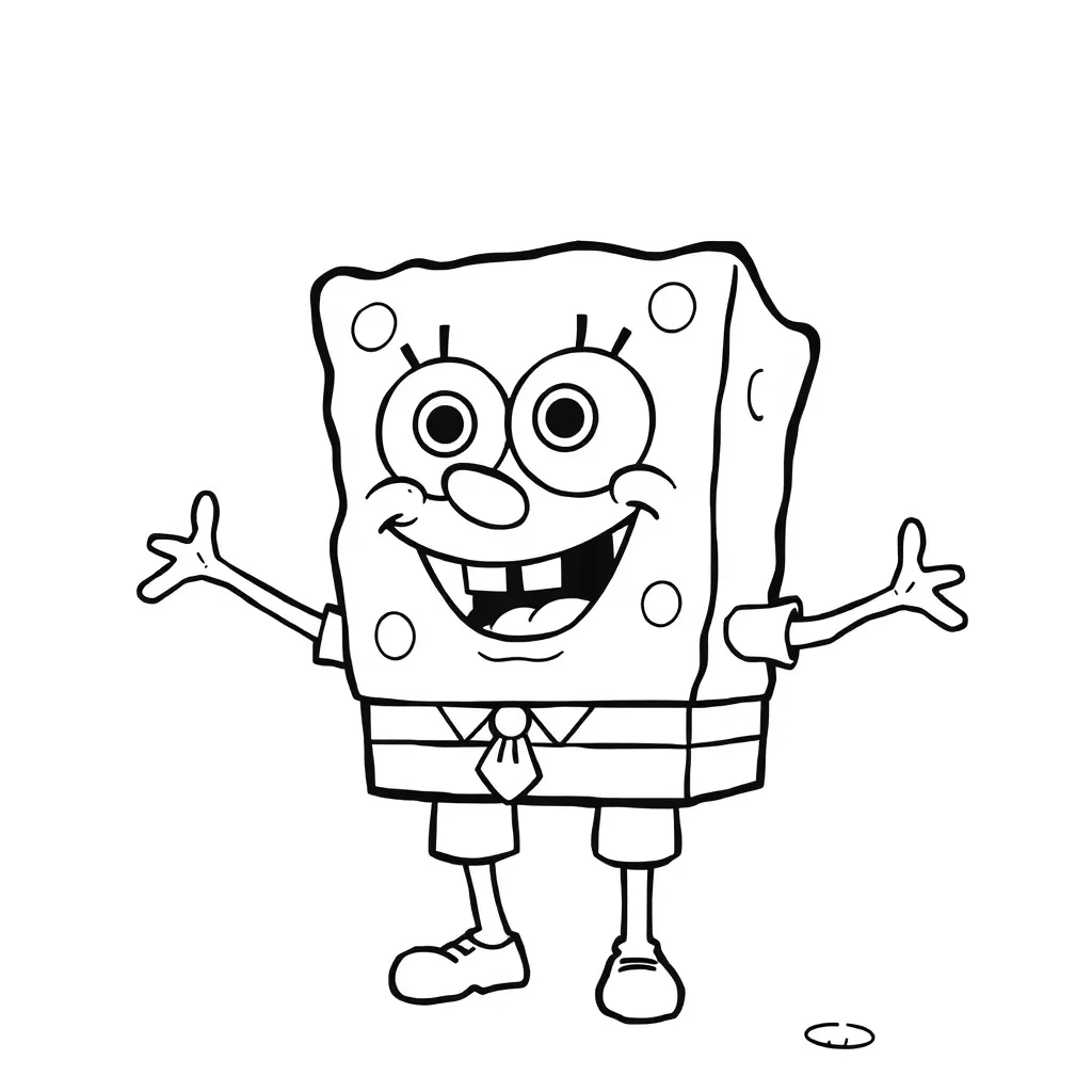 Spongebob Cartoon Nickelodeon Grappig Zee coloring page for children