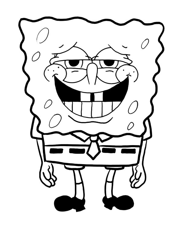 Spongebob Grappig coloring page for children