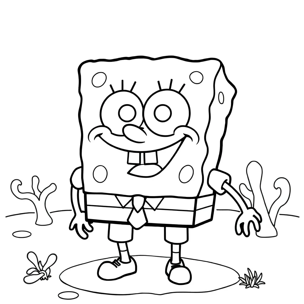 Spongebob Nickelodeon Cartoon Grappig Zeemeermin coloring page for children