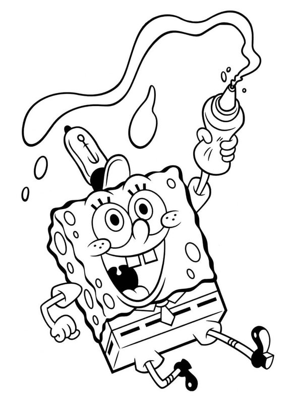 Spongebob Quetsch Sosse coloring page for children