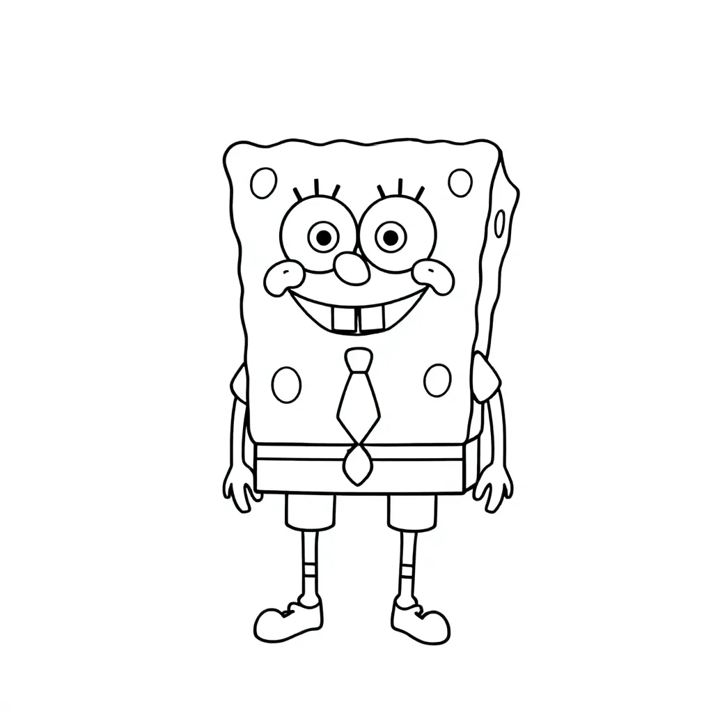 Free Spongebob Coloring Page for Kids