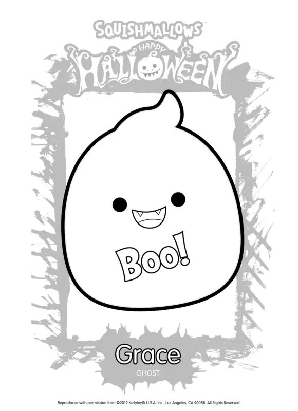 Malvorlage Squishmallows Grace the Ghost