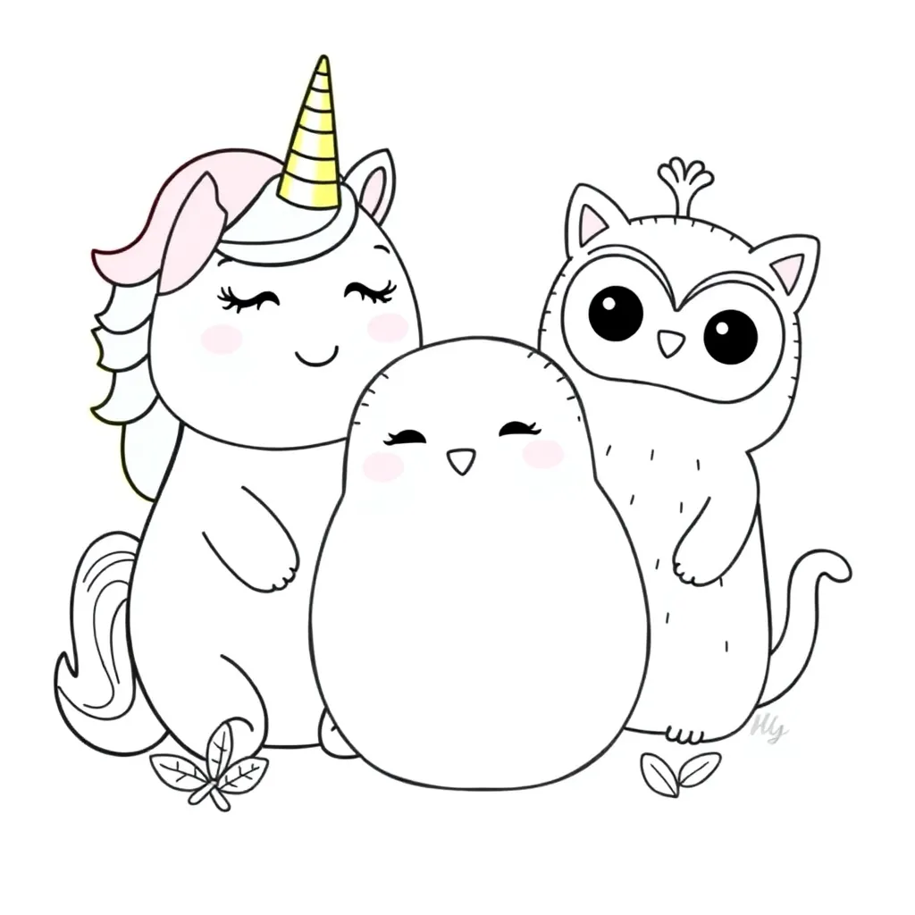 Squishmallows Kleurplaten coloring page for children