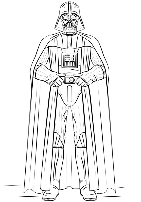 Plantilla para colorear Star Wars Darth Vader