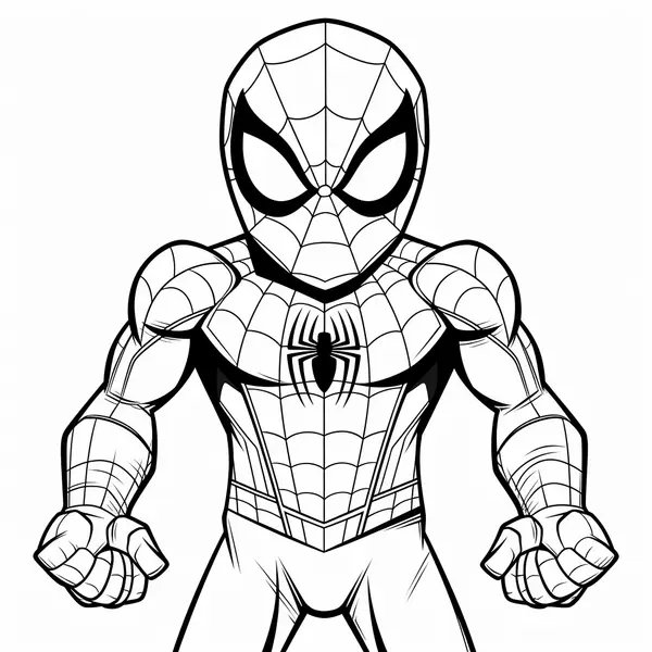 Starker Spiderman coloring page for children