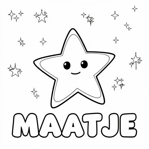 sterren kleurplaat voor kinderen