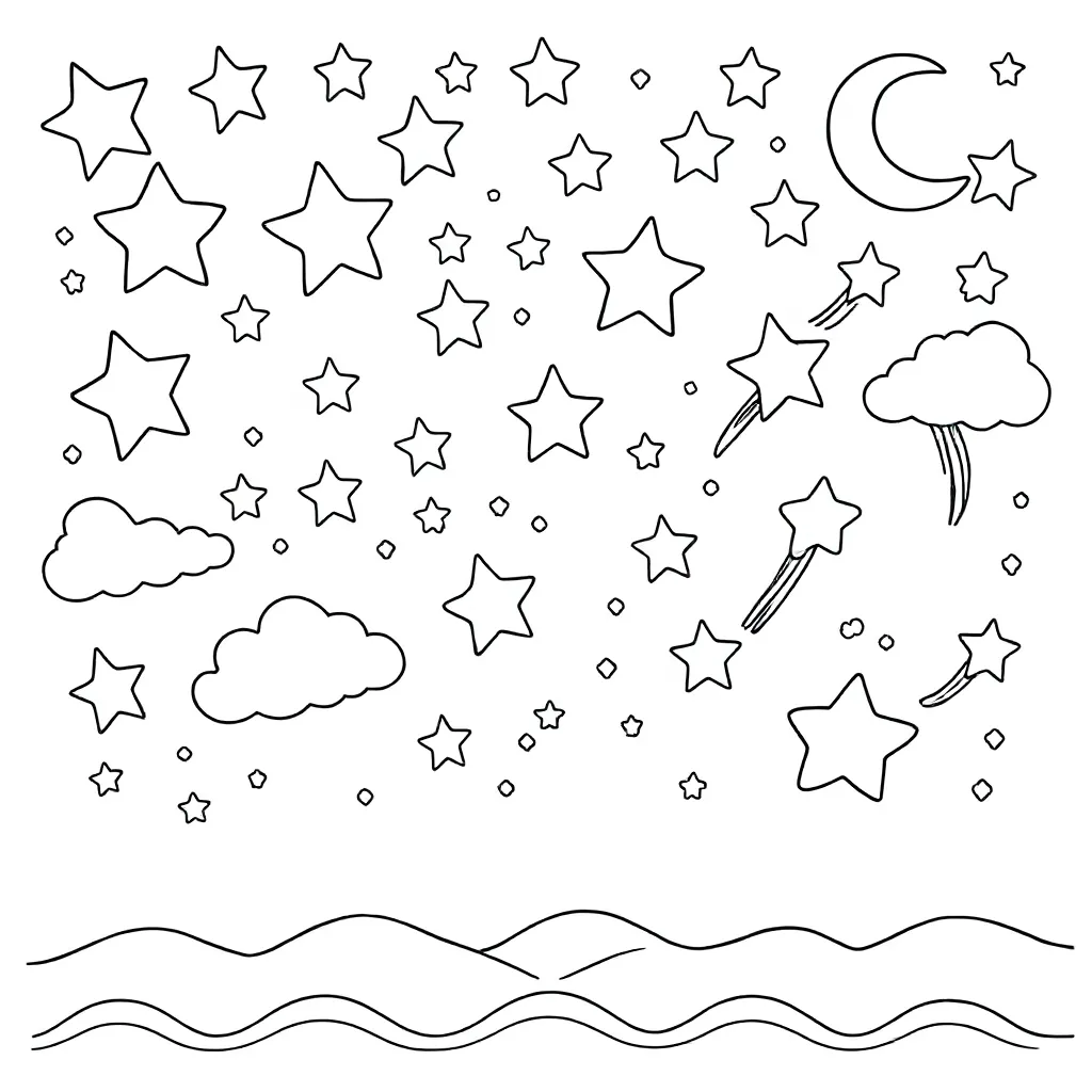Sterren coloring page for children