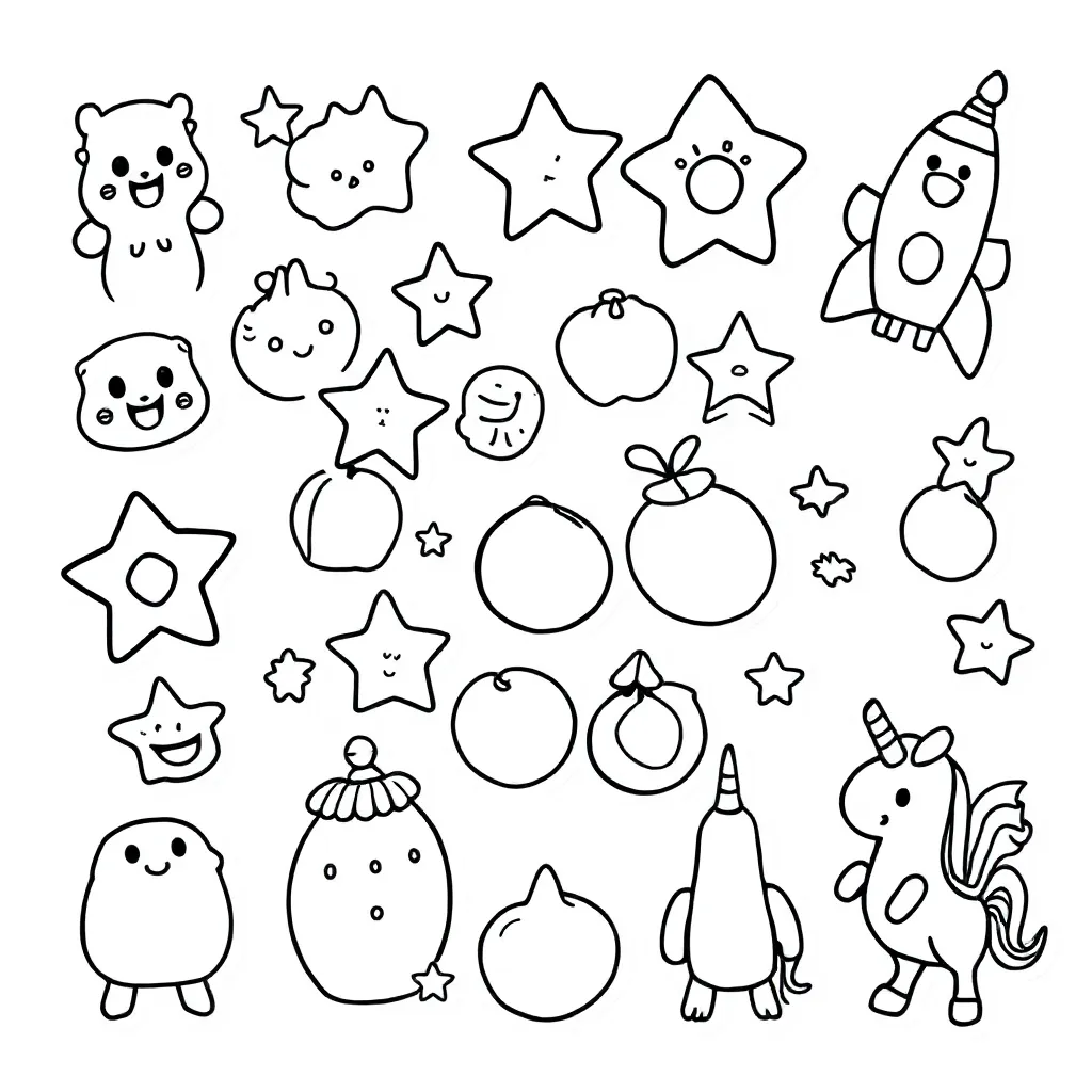 Sticker Vel coloring page for children