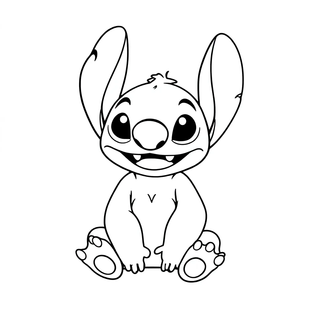 Stitch coloring page for children