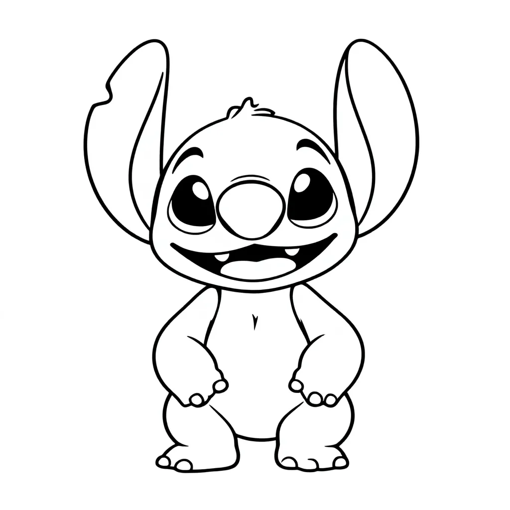 Stitch coloring page for children