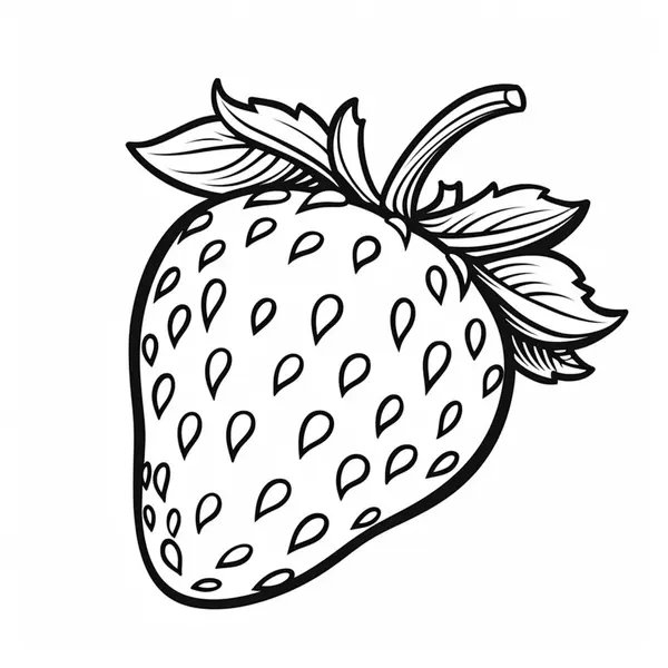 Strawberry coloring page for children