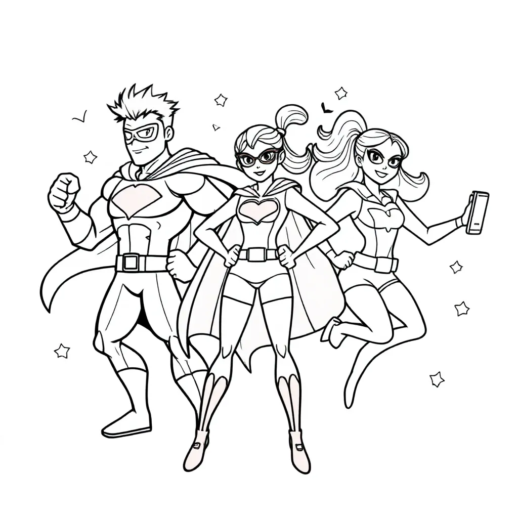 superhelden kleurplaat voor kinderen