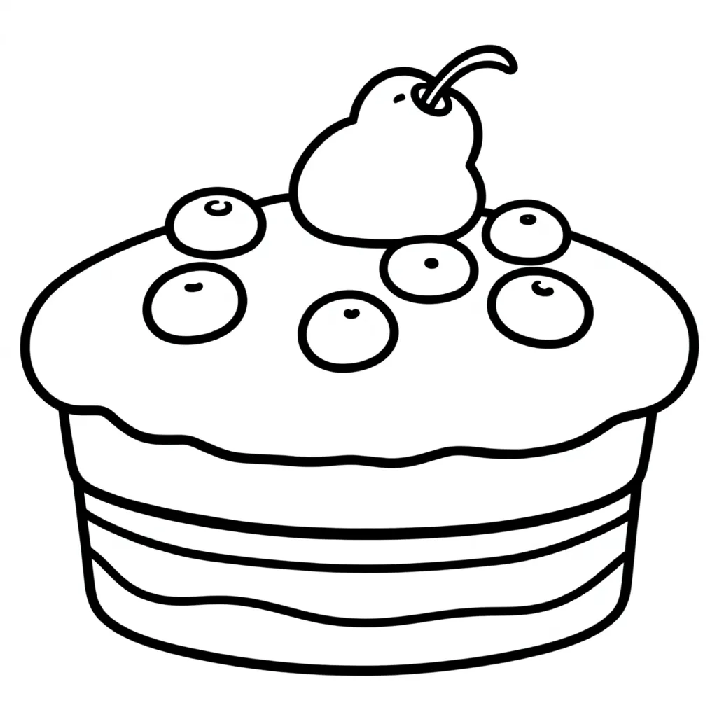 Taart coloring page for children