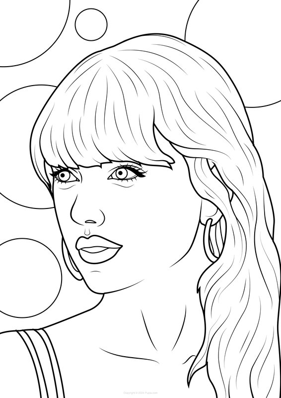 Taylor Swift Coloring Pages Circles