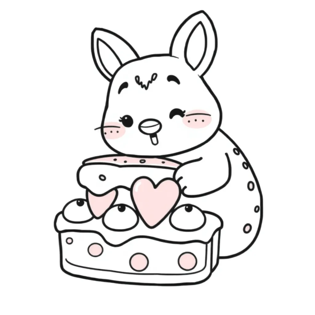 Teigetje Taart coloring page for children