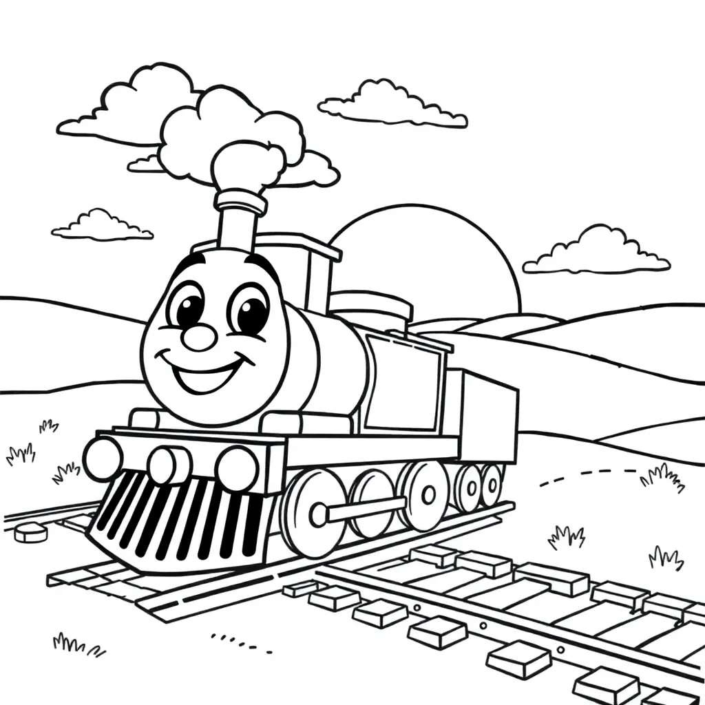 Thomas De Trein Kleurplaten coloring page for children