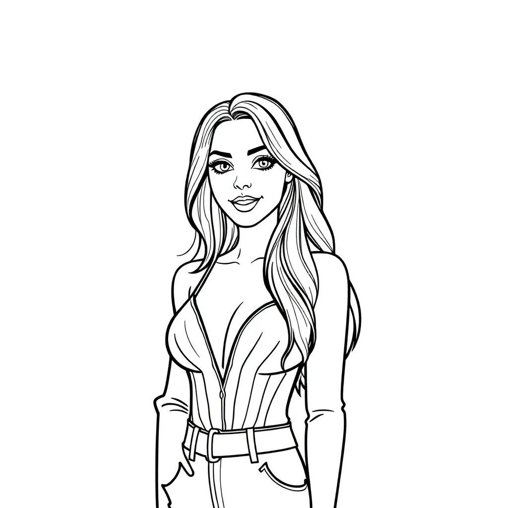 Topmodel Jurkje coloring page for children