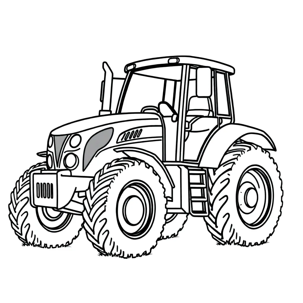 Tractor Landbouw Voertuig Boerderij Werktuig coloring page for children