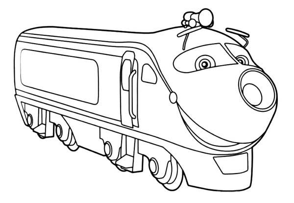 Train Koko Chuggington coloring page for children