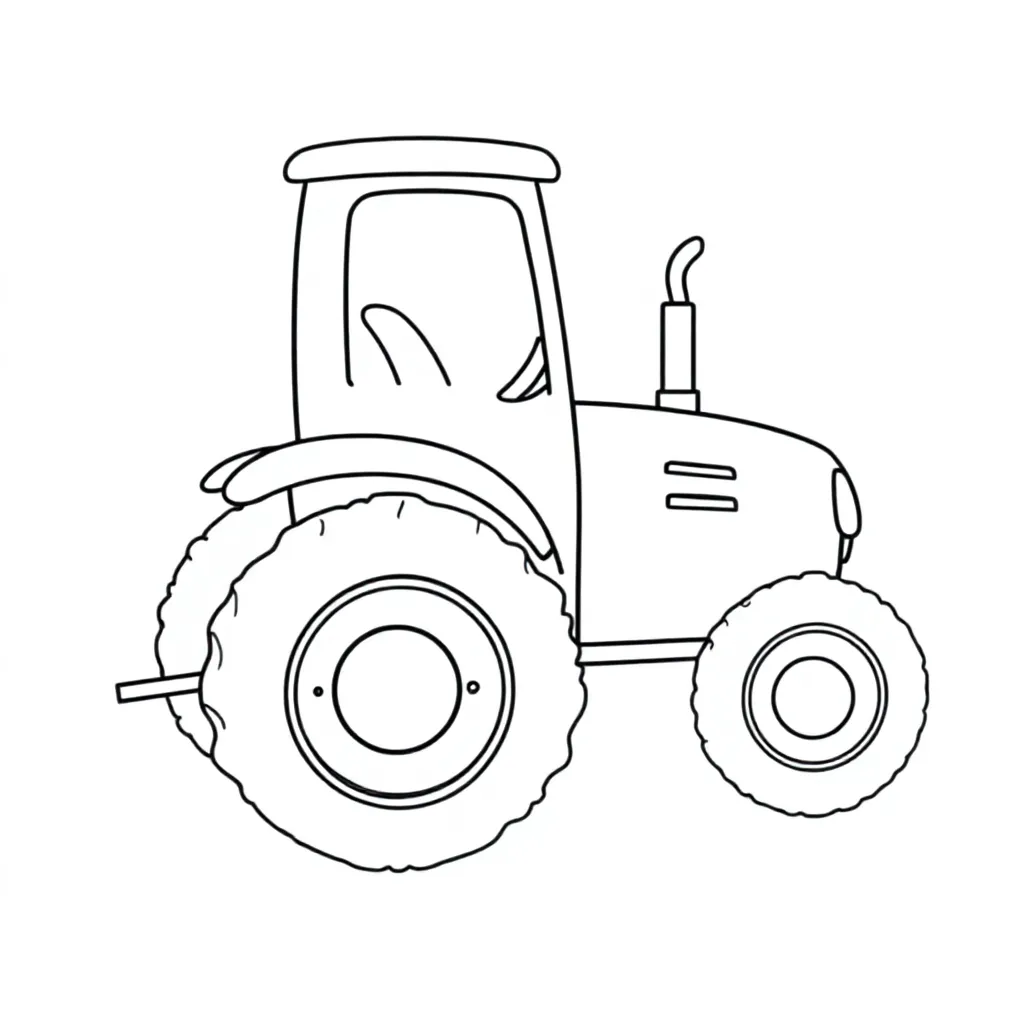 tractor kleurplaat voor kinderen