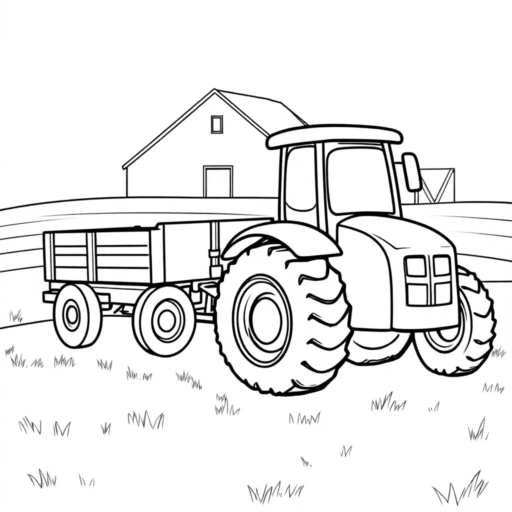 trekker met kipper coloring page for children