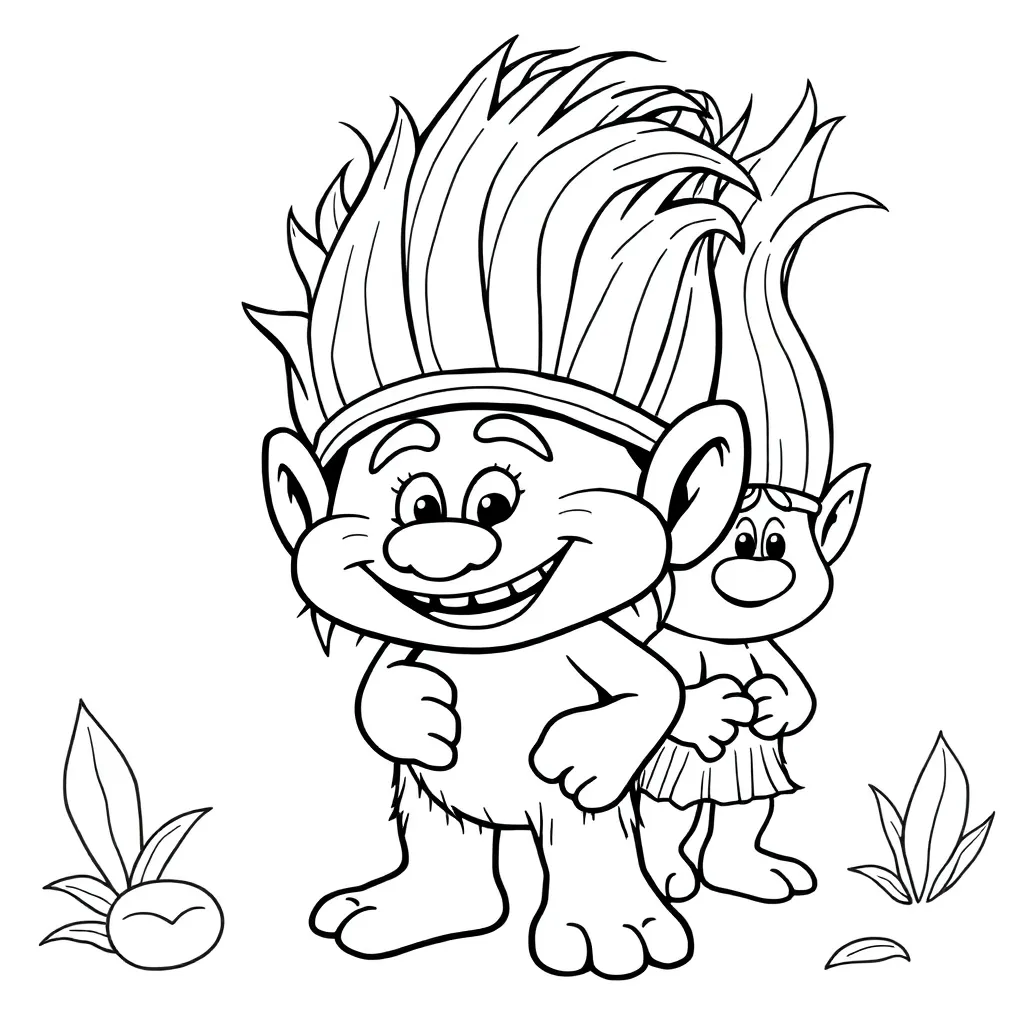 Trolls Kleurplaten coloring page for children