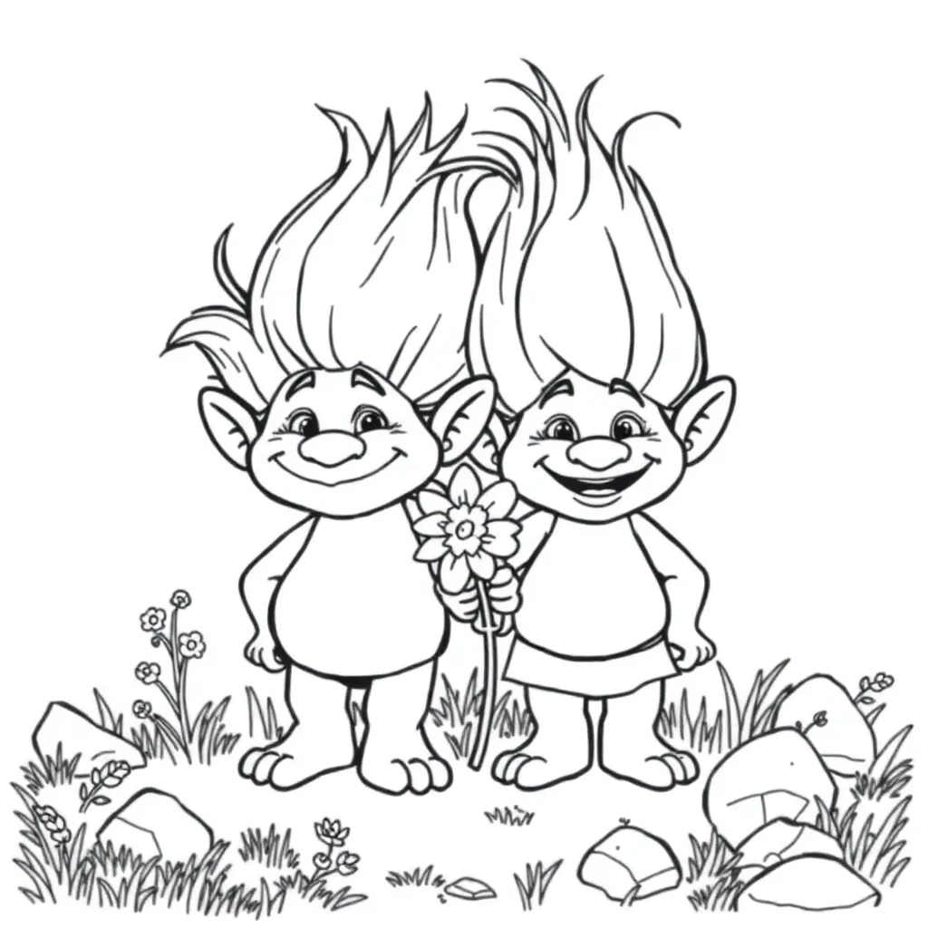 Trolls Kleurplaten coloring page for children