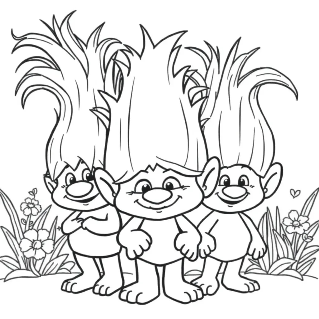 Trolls Poppy Muziek Cartoon Creatief coloring page for children