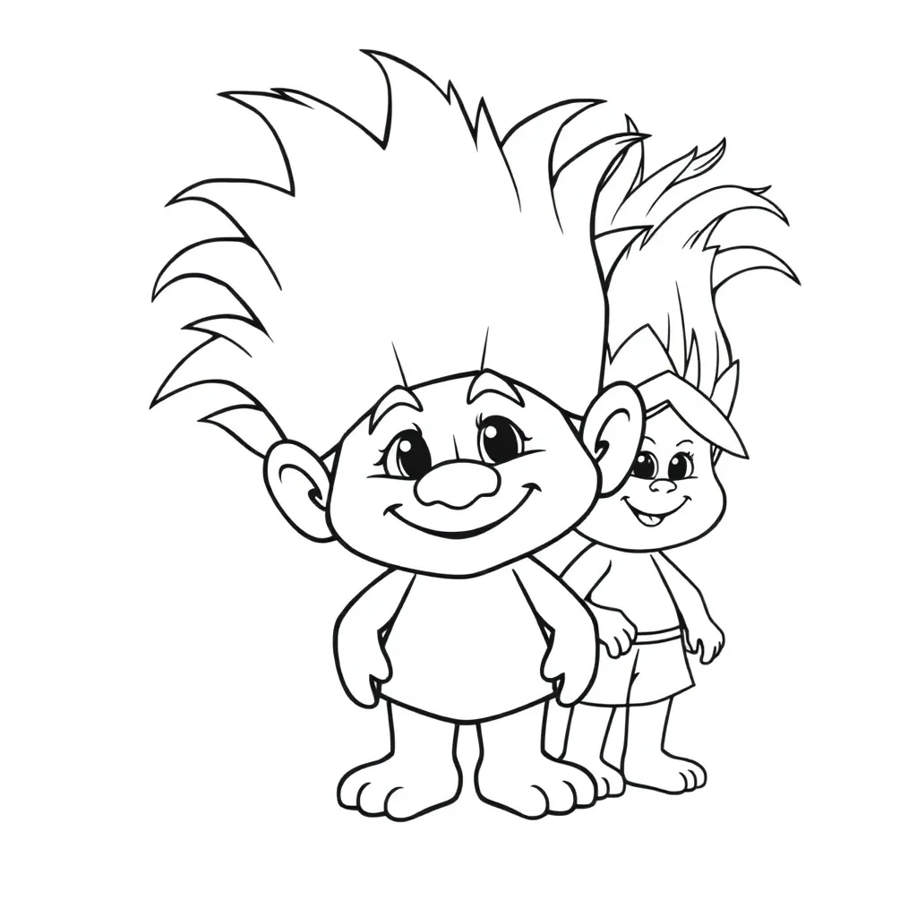 Trolls Poppy Muziek Cartoon Creatief coloring page for children