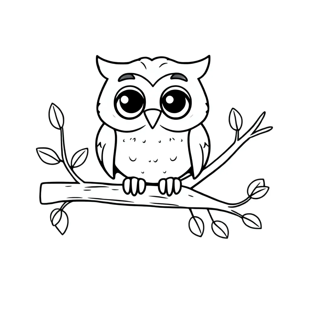 uil kleurplaat voor kinderen