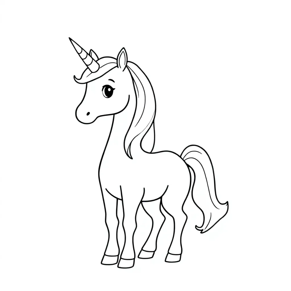 unicorn coloring page for children
