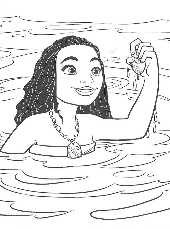Vaiana Oceaan coloring page for children