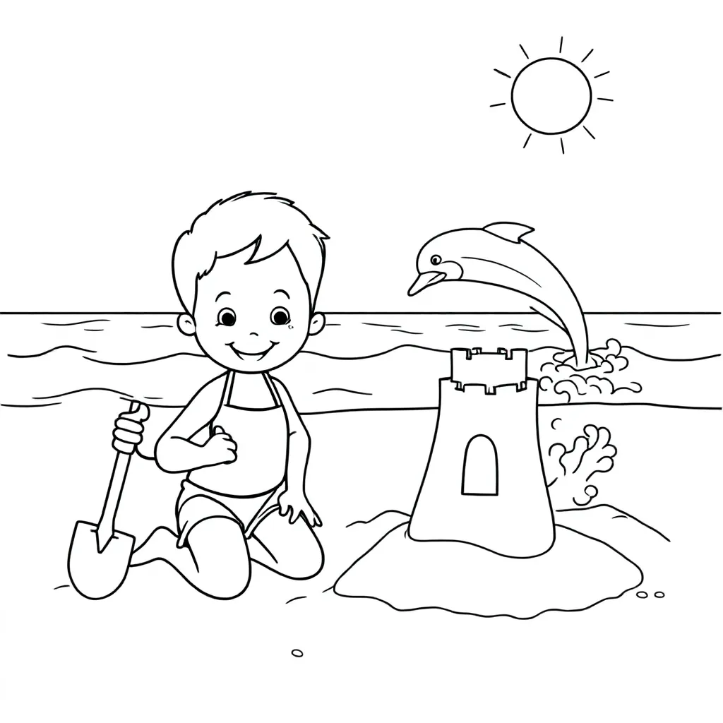 vakantie coloring page for children