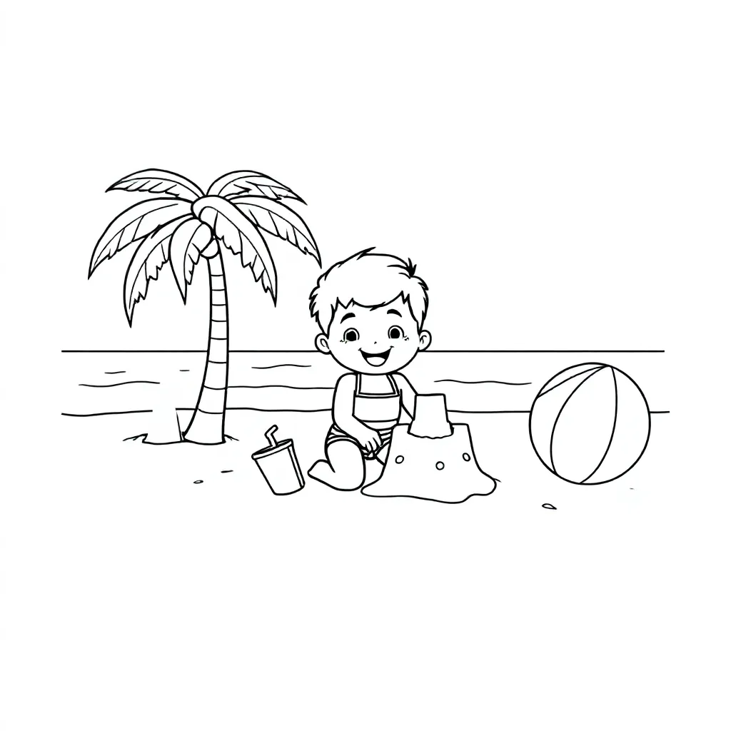 vakantie coloring page for children