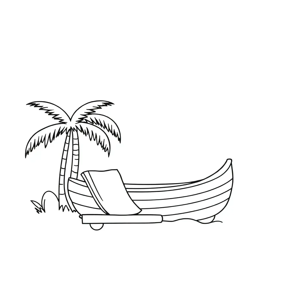 Vakantie Strand Zomer Kinderen Creatief coloring page for children