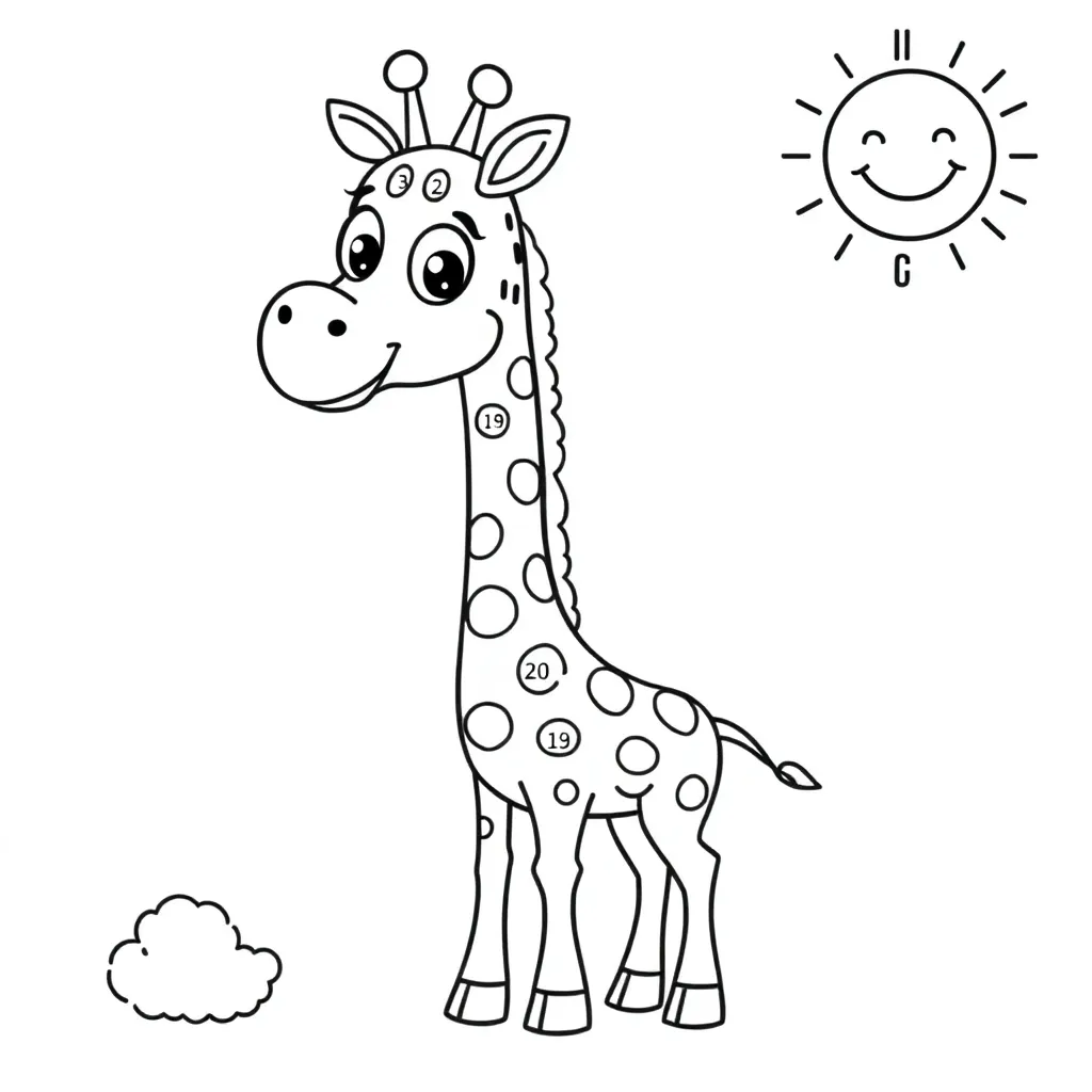 Verbind Punten Puzzel Educatief Creatief coloring page for children