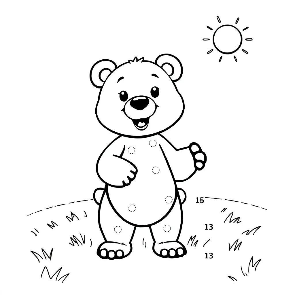 Verbinden, Punkte, zeichnen, Puzzle, pädagogische Malvorlage für Kinder