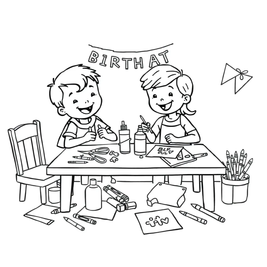 Malvorlage Kostenlos Geburtstag Basteln Kinderparty Kreativ Dekoration K