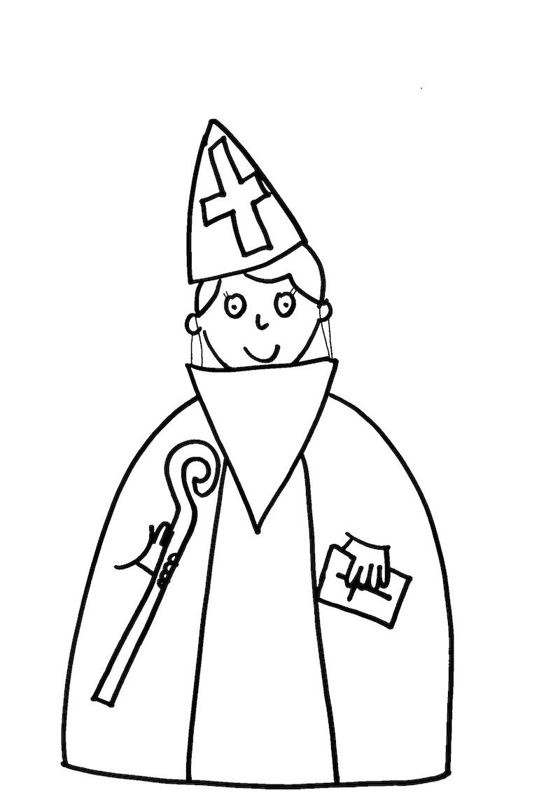 Verkleed Als De Sint coloring page for children